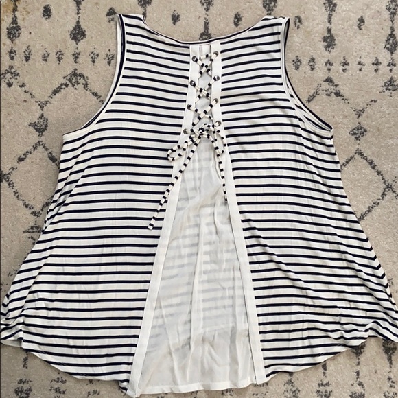 XHILARATION Striped Tank Top - Picture 4 of 4